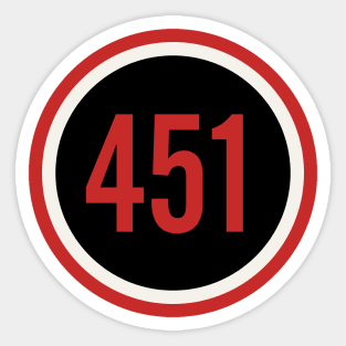 451 Degrees Sticker